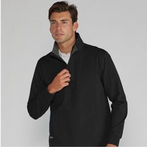 BYLT Elite + Fairway Dropcut Pullover Men's Medium Black 1/4 Zip Golf Activewear